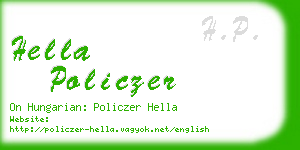 hella policzer business card